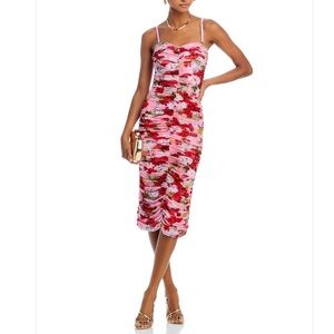 L'AGENCE Caprice Floral Mesh Midi Dress size 2